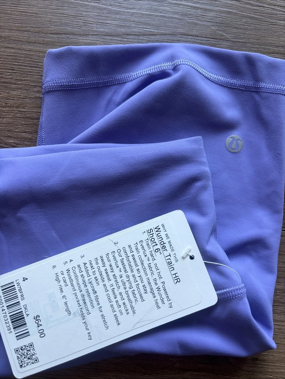 Lululemon High-Rise Lavender Bike Shorts (Brand New)